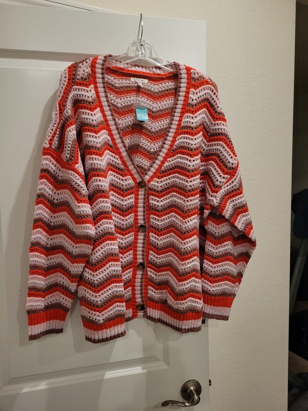 Maurices Women's Chevron Open-Knit Cardigan 3x NWT